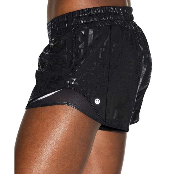 Lululemon Hotty Hot Short Low-Rise 4" *Manifesto 20YR Foil Black - Picture 7 of 10
